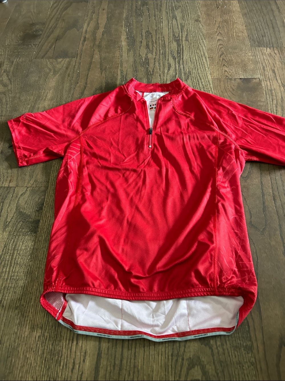 Women’s Red Short-Zip Performance Jersey